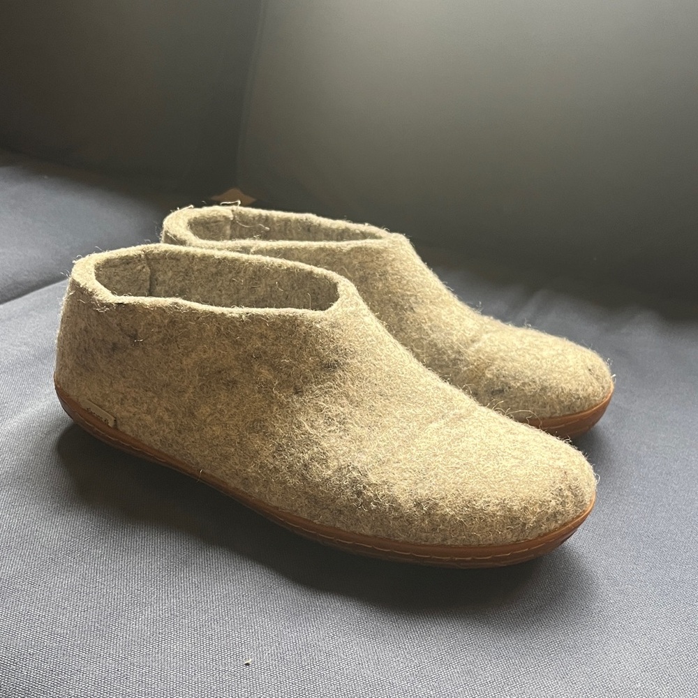 Cozy Tan Wool Slippers